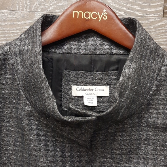 Coldwater creek silver shimmer recycled wool jacke - Picture 5 of 13